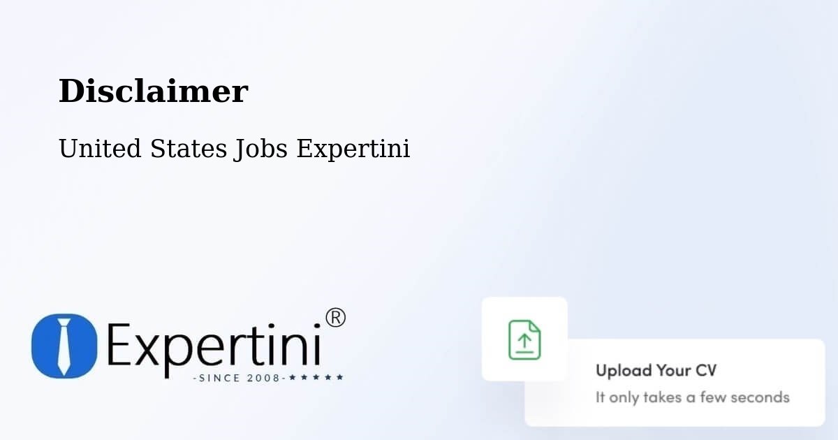 Disclaimer – West Unity - United States Jobs Expertini